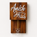 Wooden Texture Brass Chain Calling bell switch
