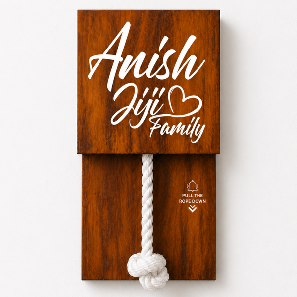Wooden Texture Rope Calling bell switch