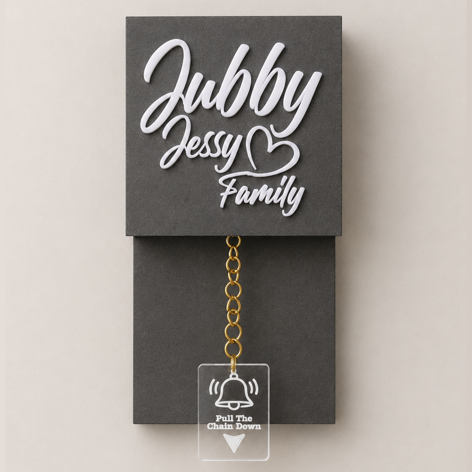 Ash Grey with Brass Chain Calling bell switch