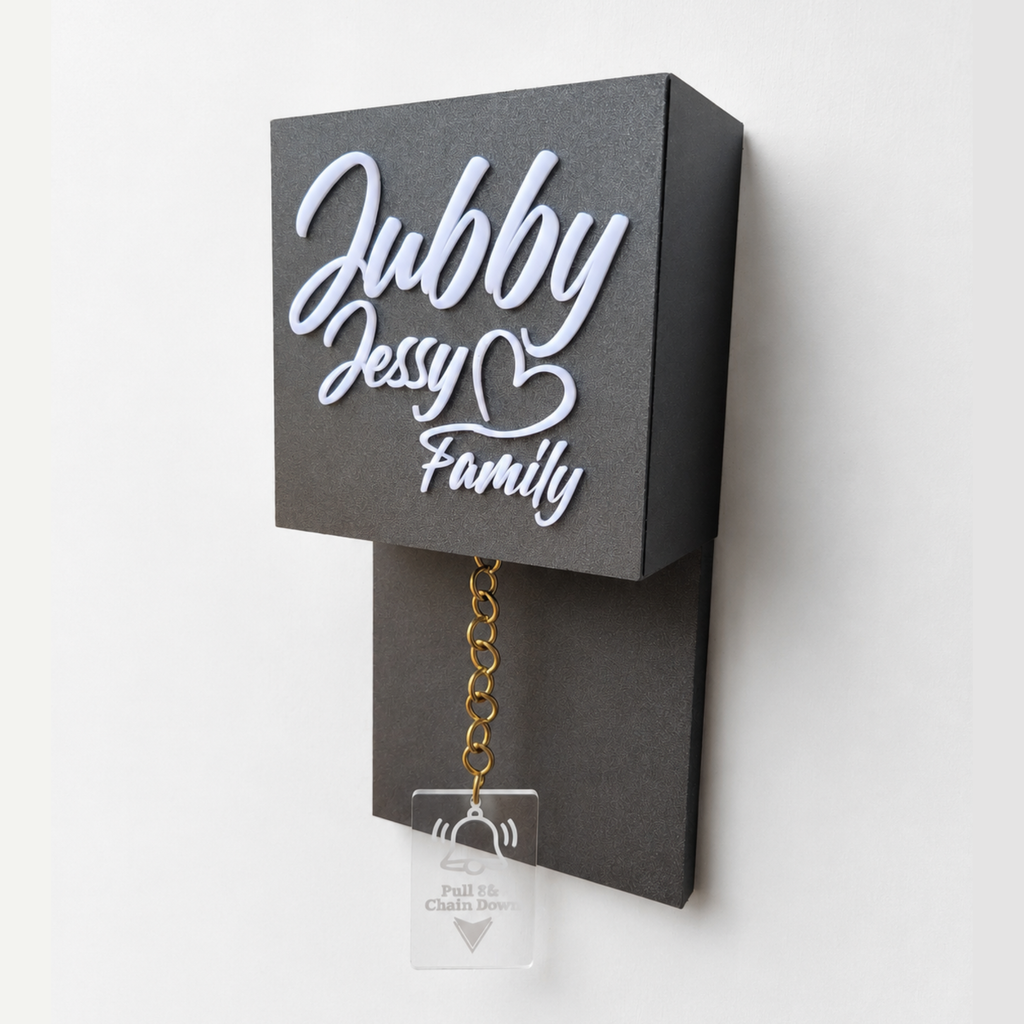 Ash Grey with Brass Chain Calling bell switch