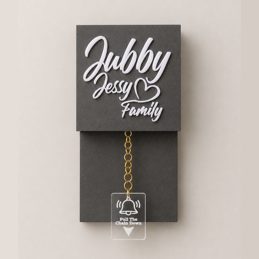Ash Grey with Brass Chain Calling bell switch