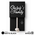 Wired Matte Black With White Rope Calling Bell Switch