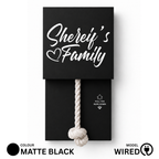 Wired Matte Black With White Rope Calling Bell Switch