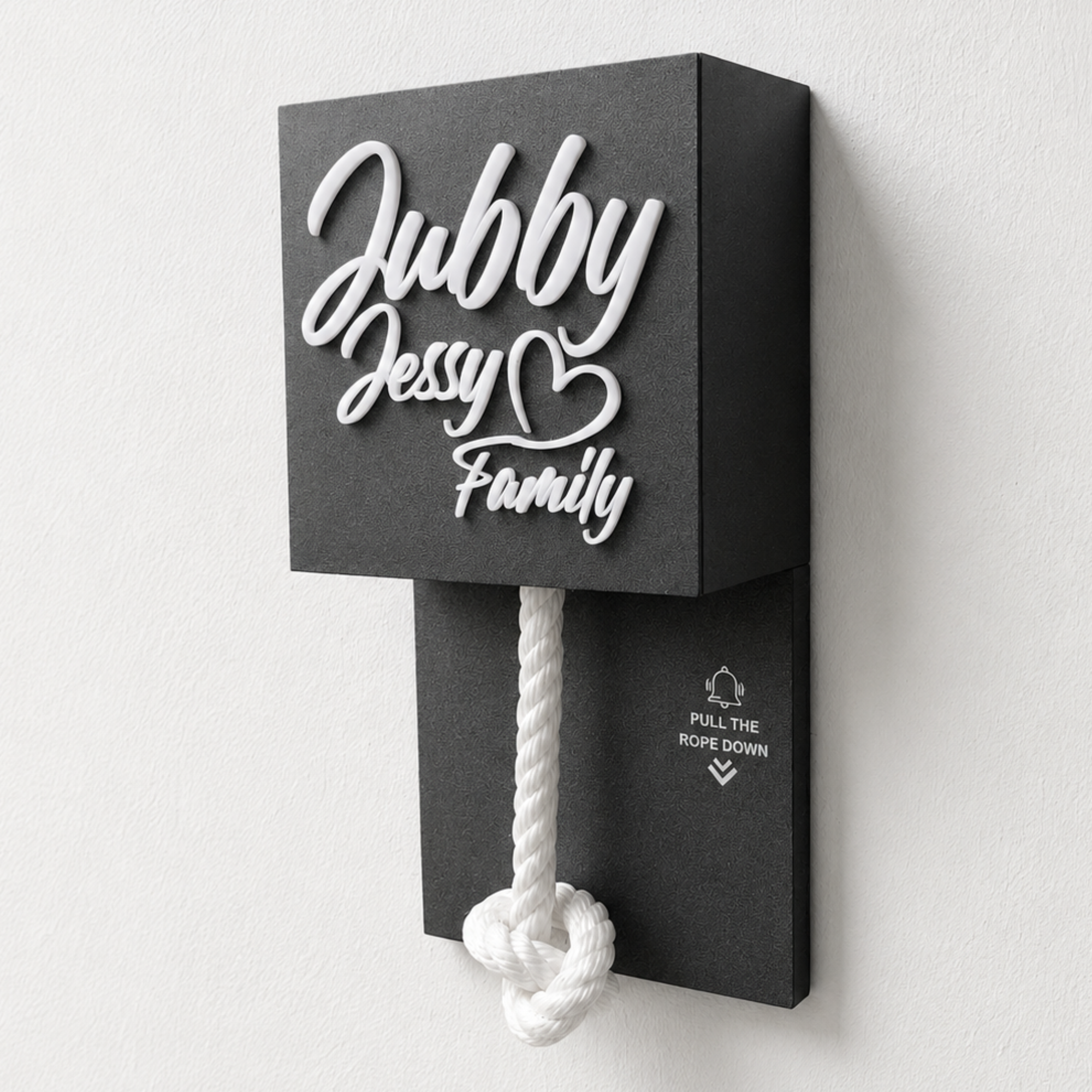 Wireless Ash Grey With White Rope Calling Bell Switch