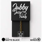 Wired Matte Black With Brass Chain Calling Bell Switch