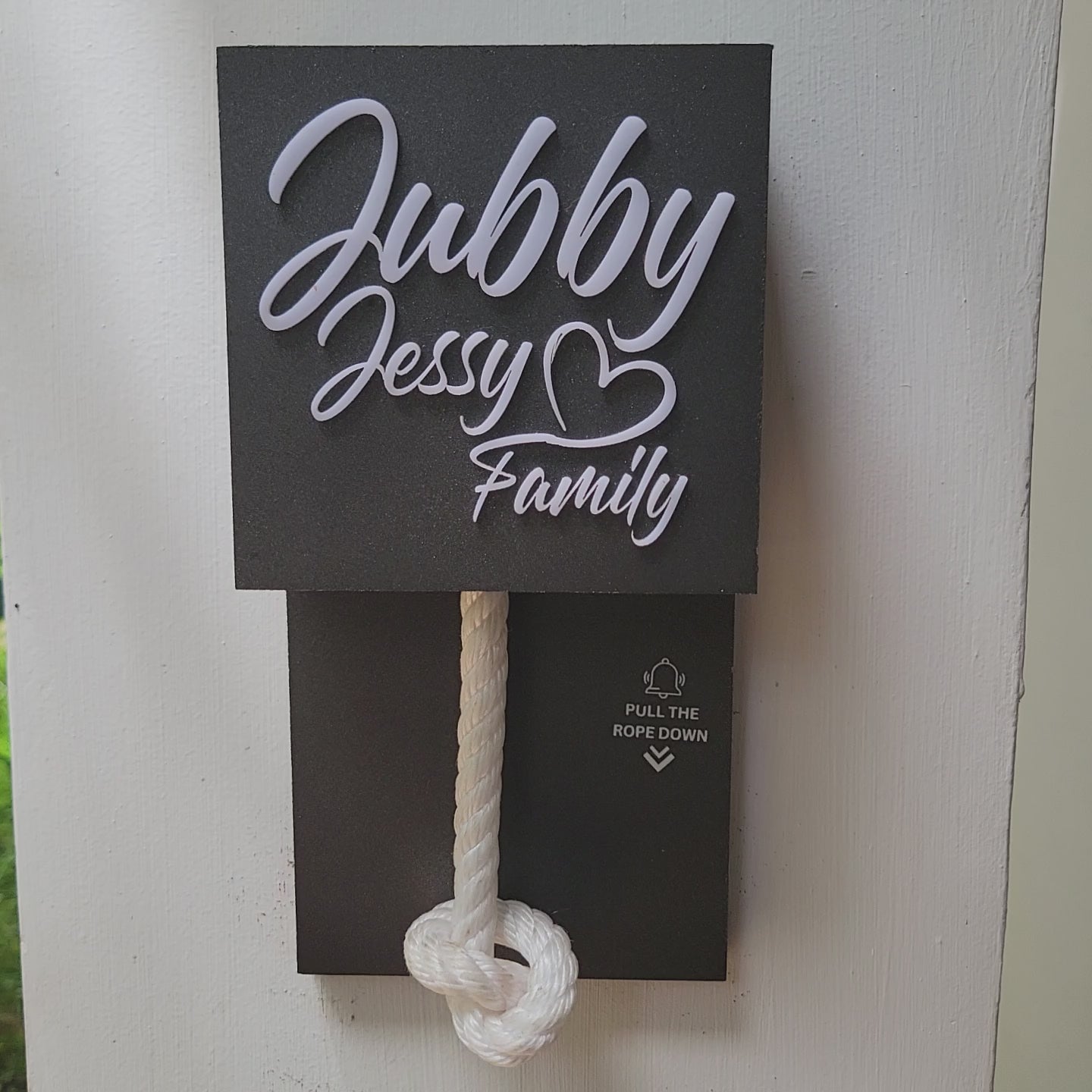 Wireless Ash Grey With White Rope Calling Bell Switch